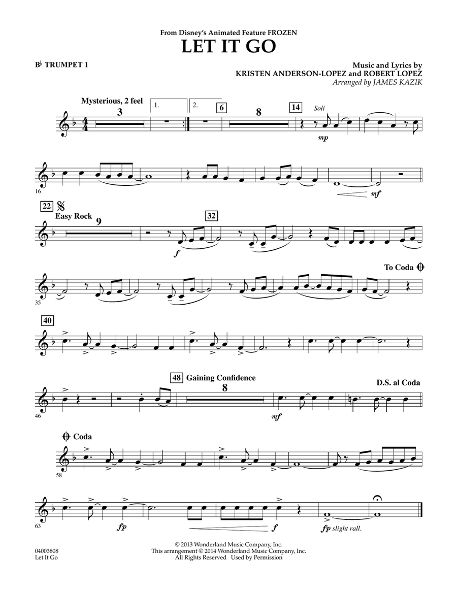 Let It Go - Bb Trumpet 1