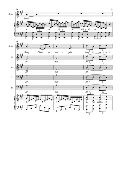 O come all ye faithfull (Adeste Fidelis) - Christmas Song - Arr. Forevergreens Music for SATB Choir image number null