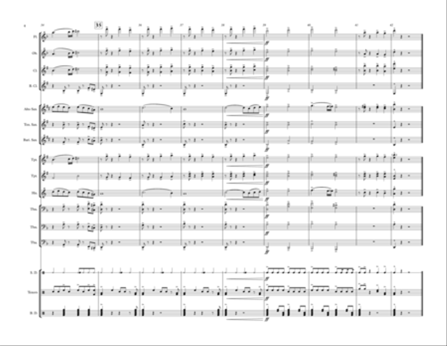 Epic Stadium - for Marching Band or Pep Band Concert Band scores gallery preview page 4