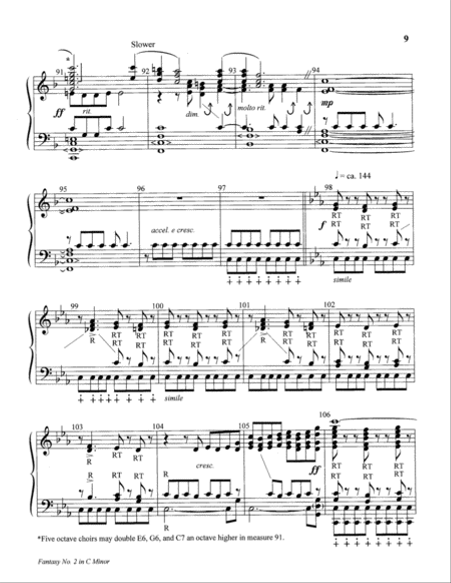 Fantasy No. 2 in C Minor 5-Octaves scores gallery preview page 20
