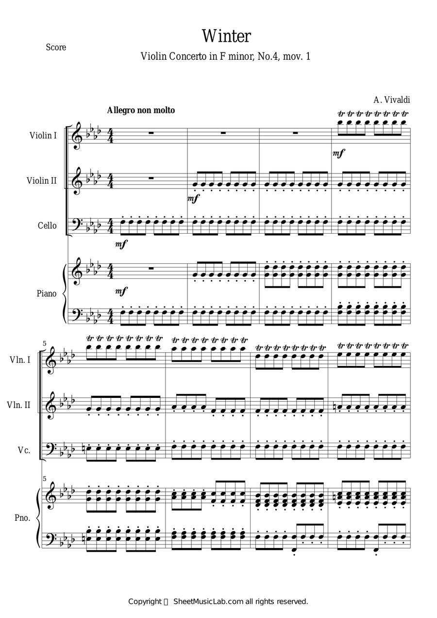 The Four Seasons - Winter 1st Movement