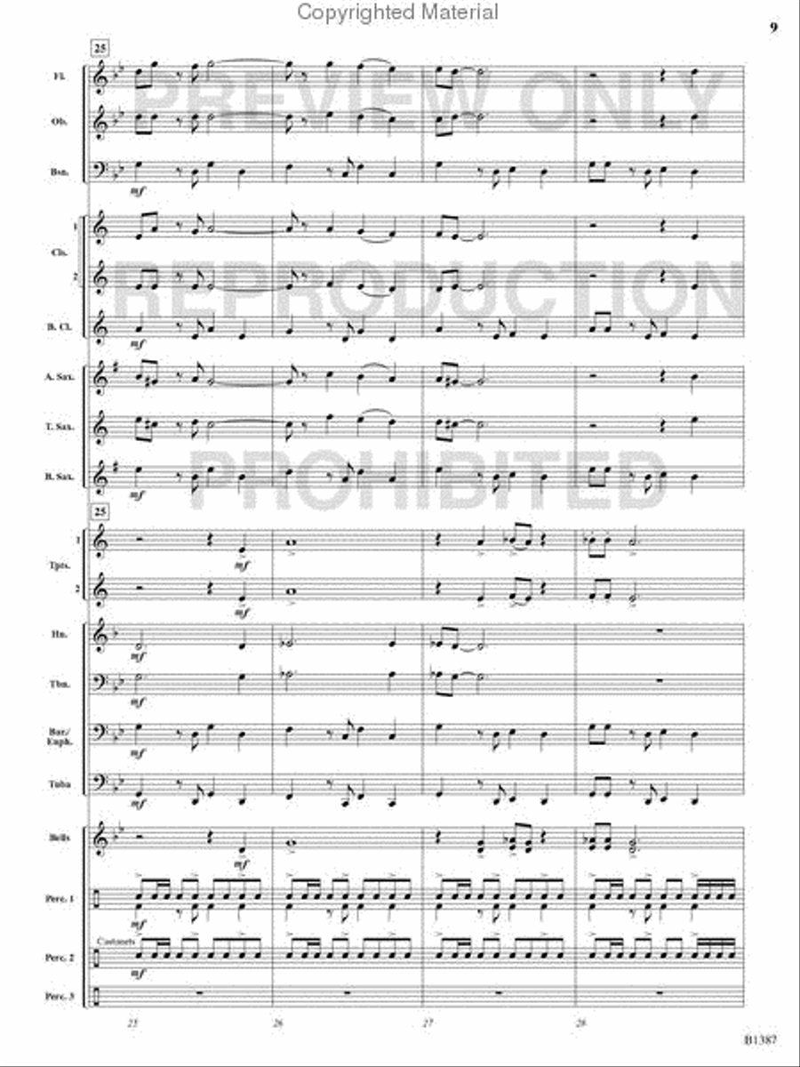 Fiesta Española Concert Band scores gallery preview page 8