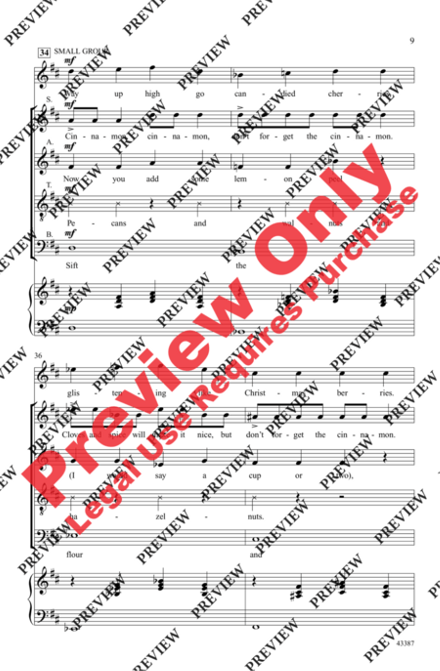 Fruitcake 4-Part scores gallery preview page 8