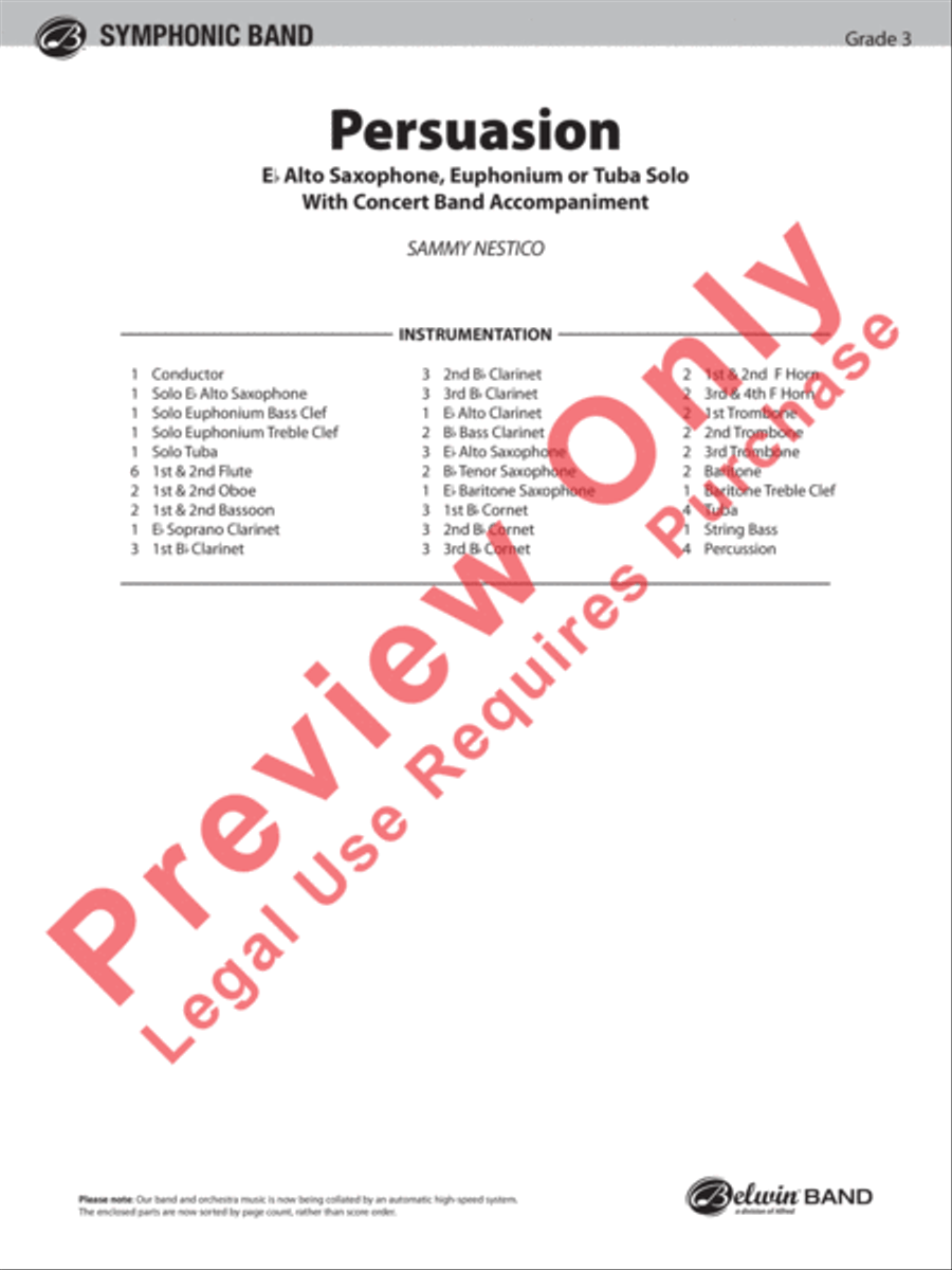 Persuasion Persuasion Concert Band scores gallery preview page 2