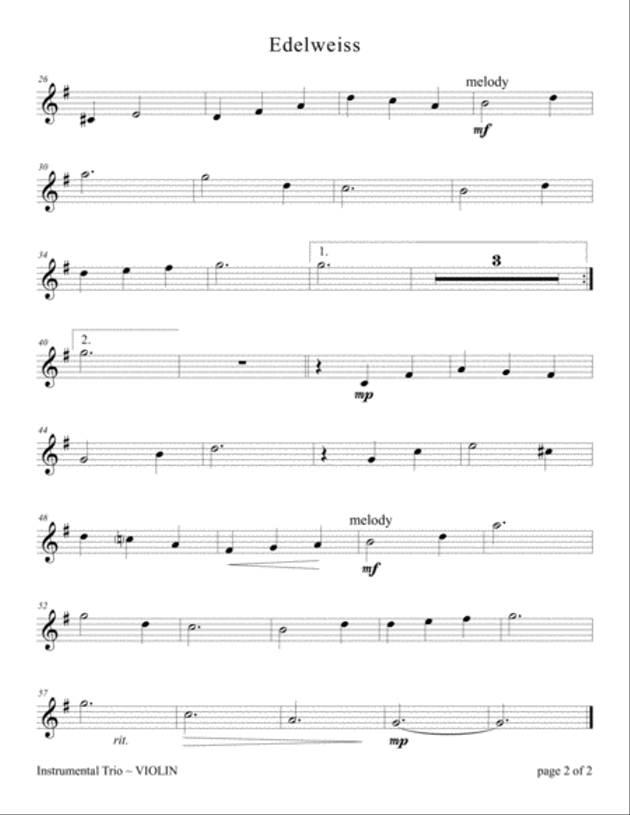 Edelweiss Piano Trio scores gallery preview page 2