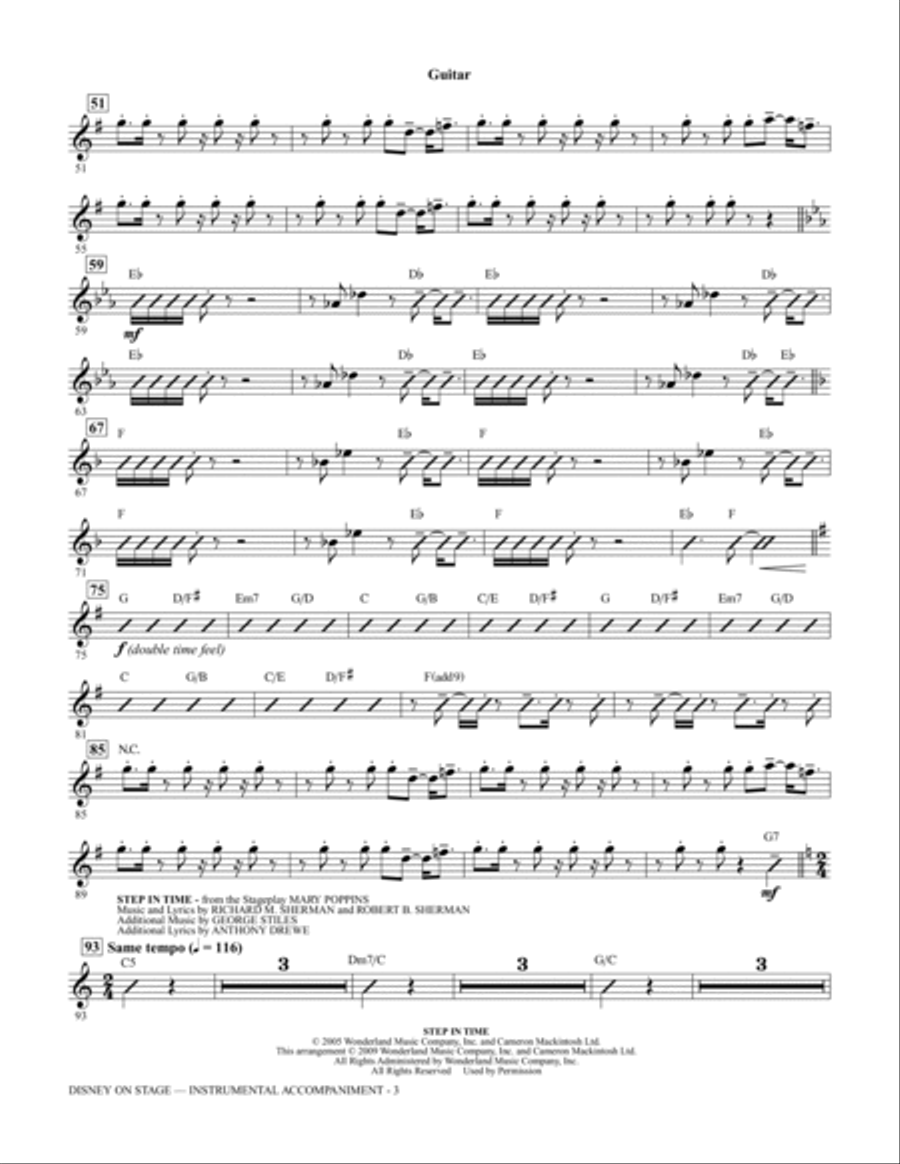 Disney On Stage (Medley) - Guitar Choir scores gallery preview page 2
