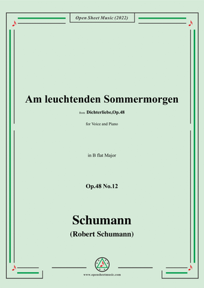 Schumann-Am leuchtenden Sommermorgen,Op.48 No.12,in B flat Major,for Voice and Piano