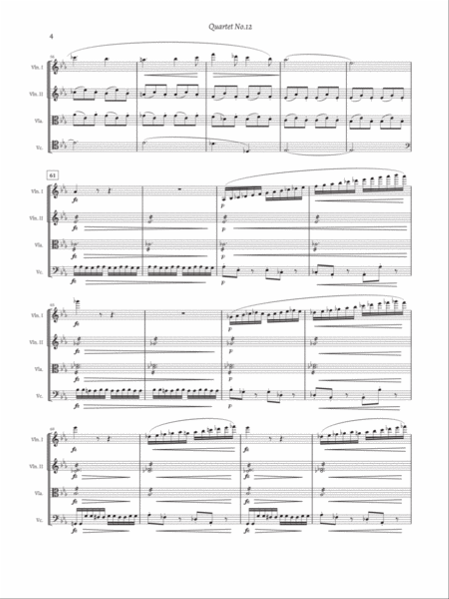 String Quartet No.12 String Quartet scores gallery preview page 4
