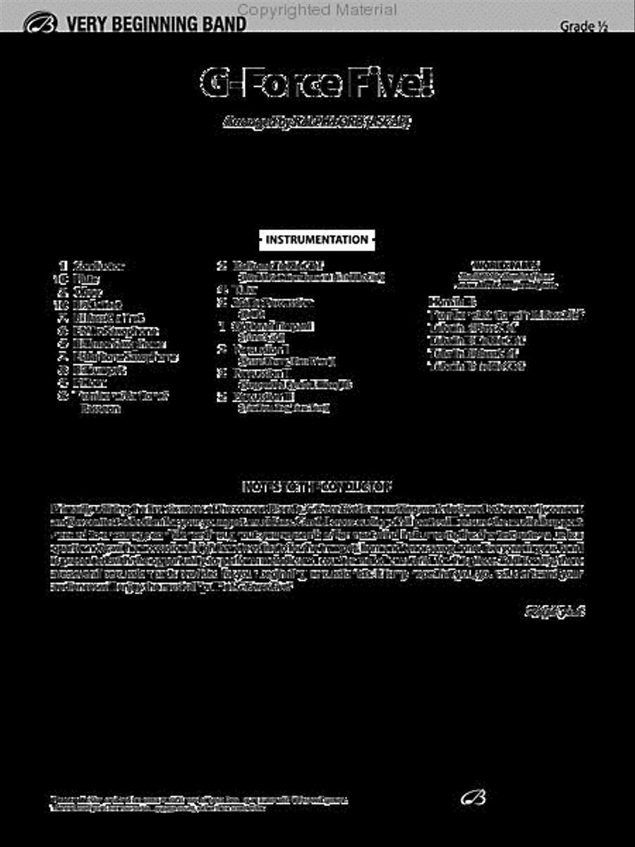 G-Force Five! Concert Band scores gallery preview page 2