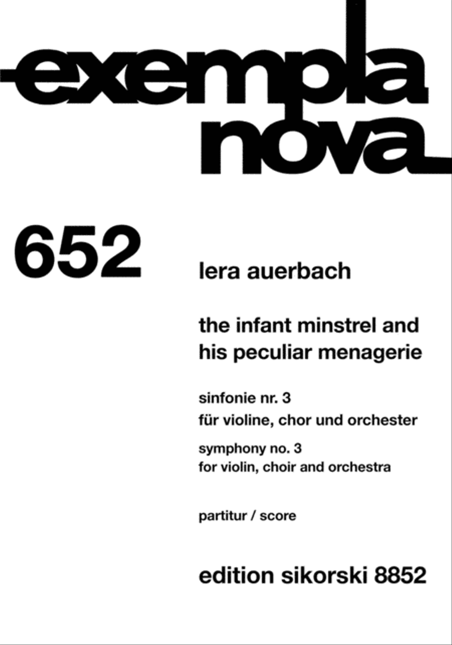 The Infant Minstrel and His Peculiar Menagerie Choir scores gallery preview page 1