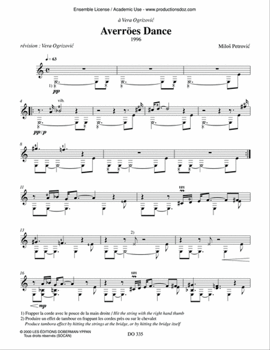 Averröes Dance Classical Guitar scores gallery preview page 3