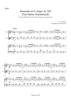 Book cover for Serenade in G major, K. 525 / Eine kleine Nachtmusik /A Little Night Music - Violin, Viola (chords)