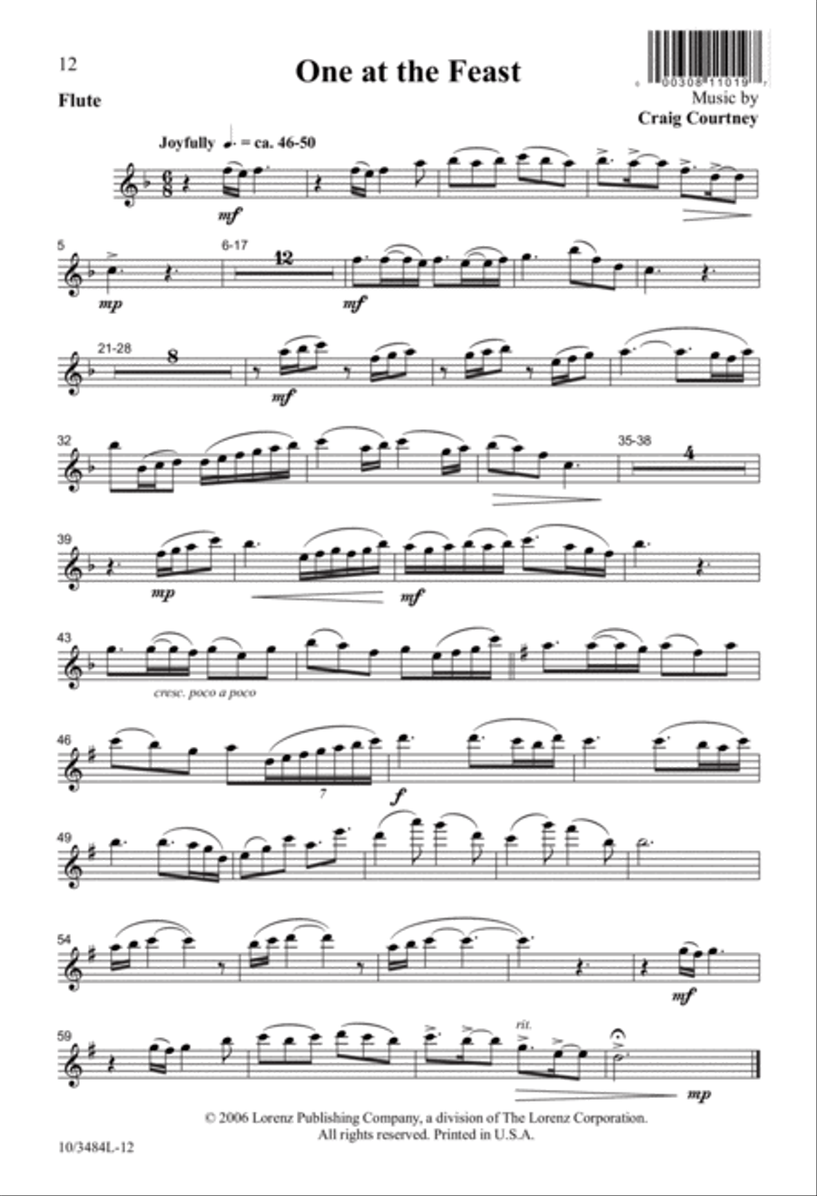 One at the Feast One at the Feast 2-Part scores gallery preview page 12