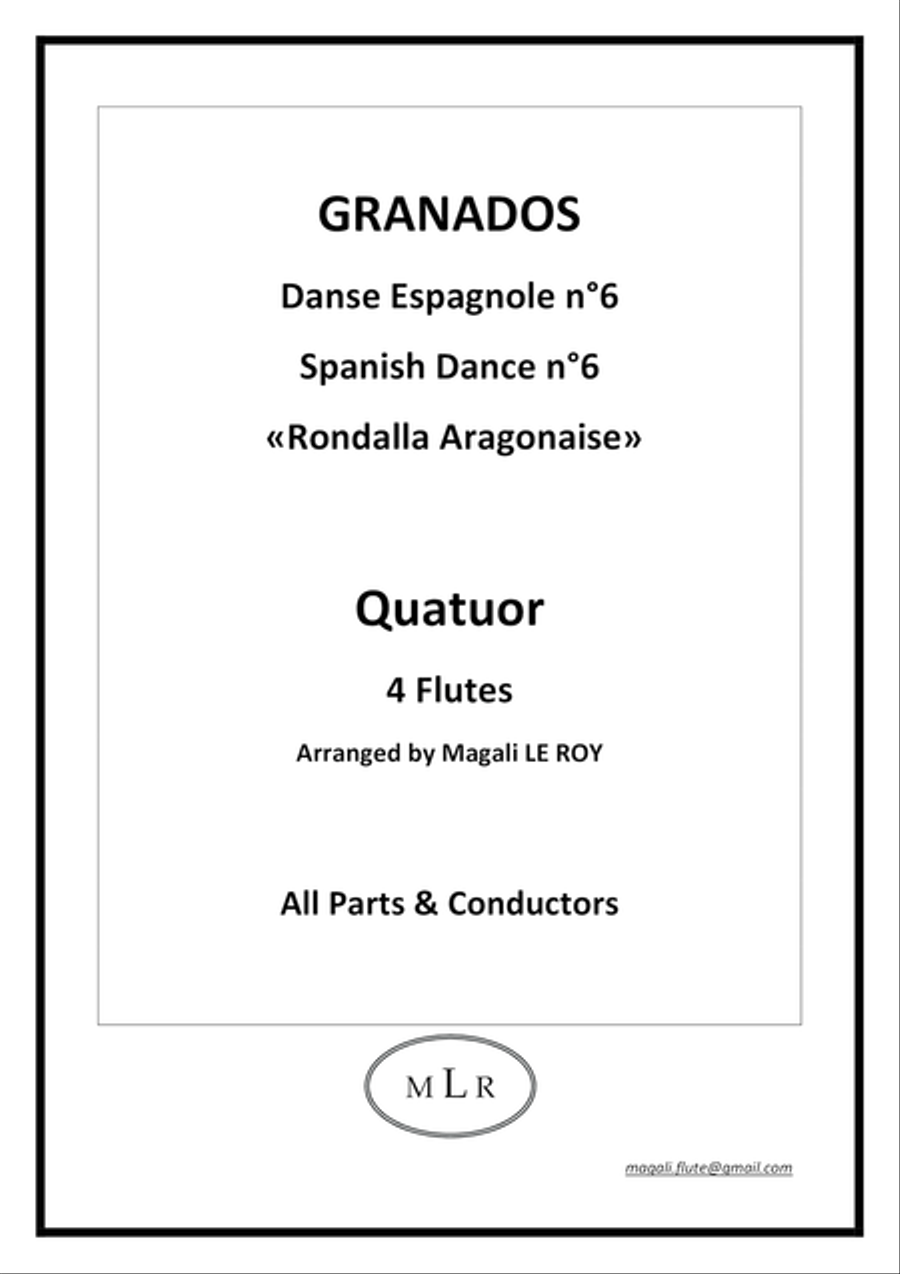 Spanish Dance n°6 Rondella Aragonnaise Flute Solo scores gallery preview page 1