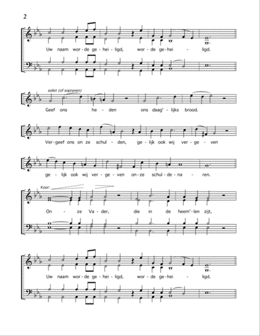 Het Gebed Des Heren Het Gebed Des Heren 4-Part scores gallery preview page 2
