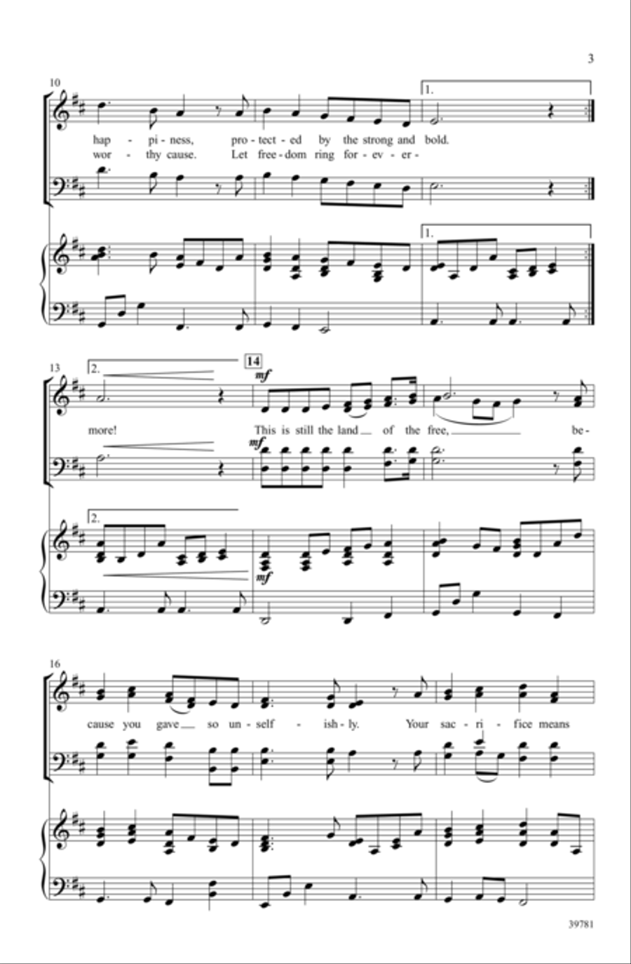 Land of the Free - SoundTrax CD (CD only) Choir scores gallery preview page 3
