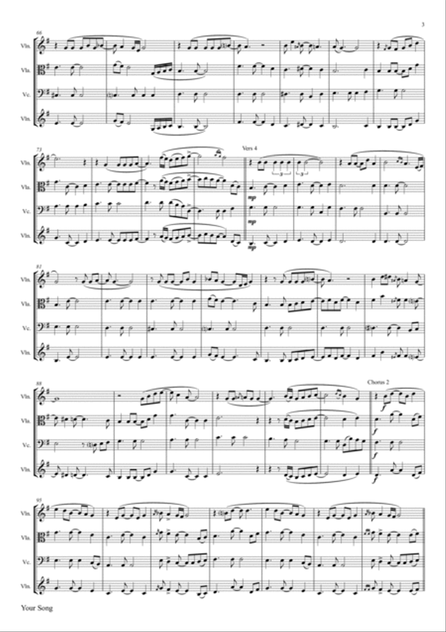 Your Song String Trio scores gallery preview page 3
