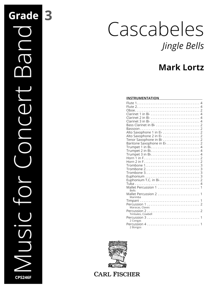 Cascabeles Concert Band scores gallery preview page 1