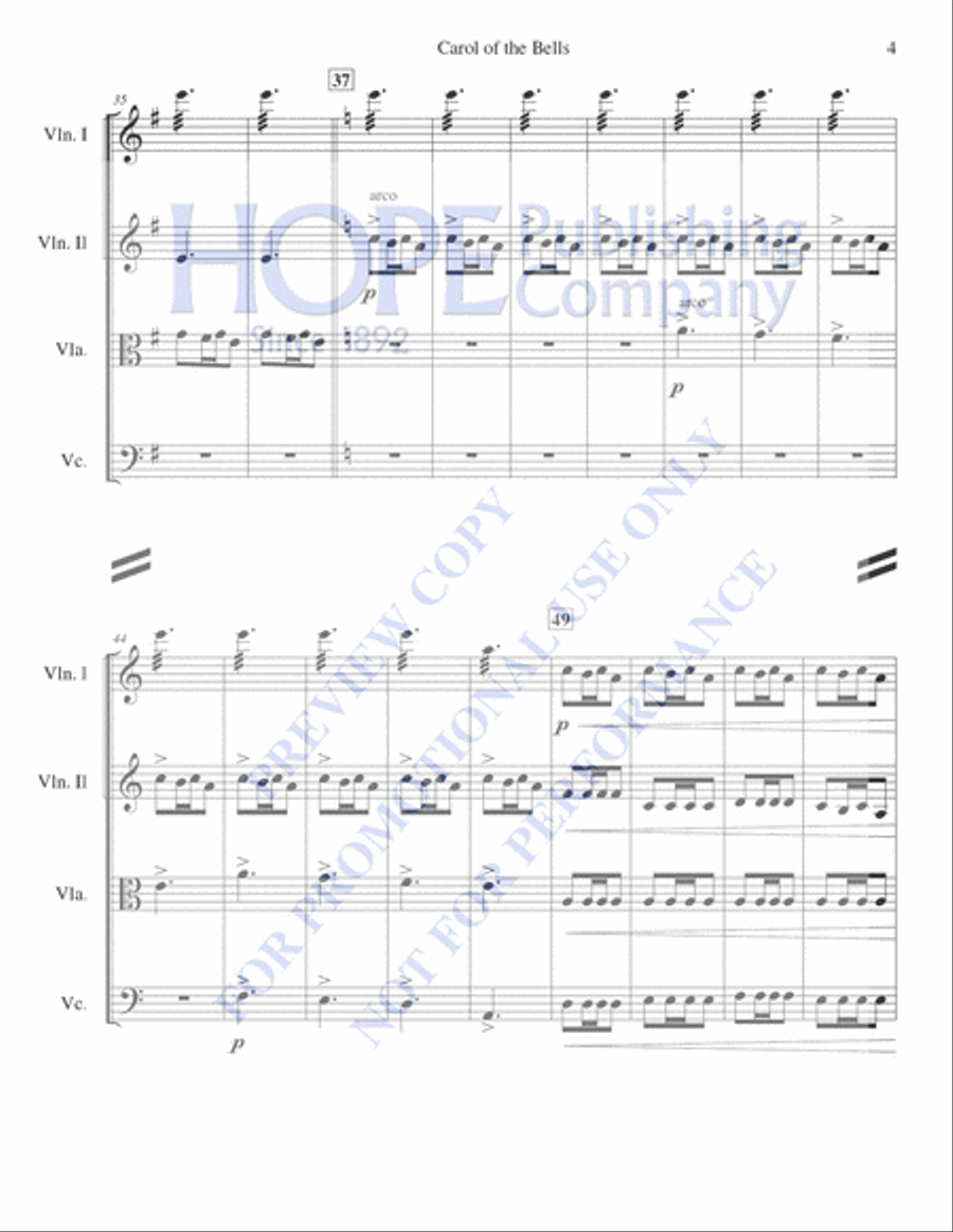 A String Quartet Christmas String Quartet scores gallery preview page 5