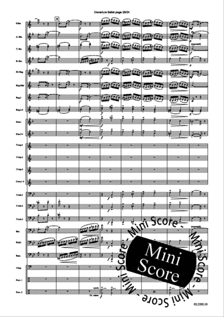 Ouverture de Ballet Fanfare Band scores gallery preview page 32
