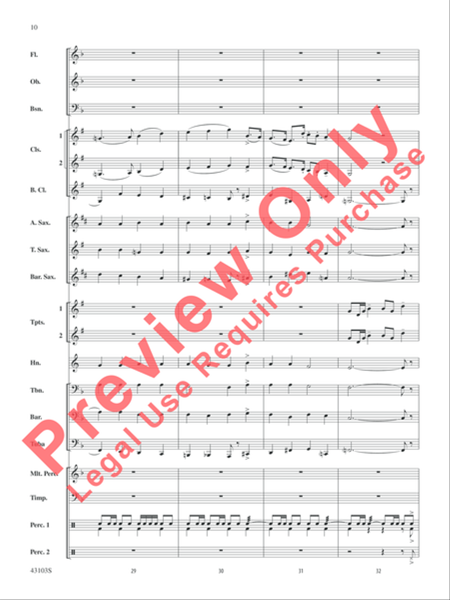 The Silver Quill Concert Band scores gallery preview page 10