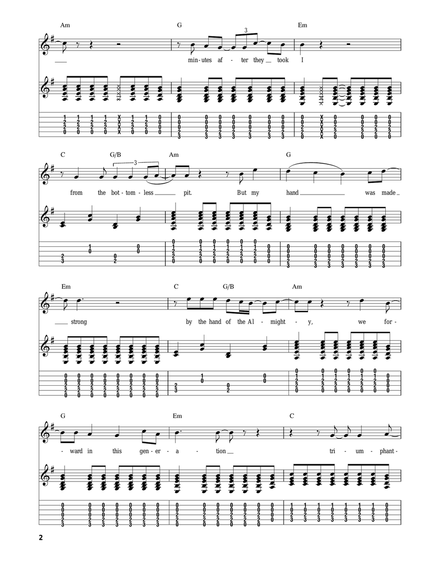 Redemption Song Acoustic Guitar scores gallery preview page 2