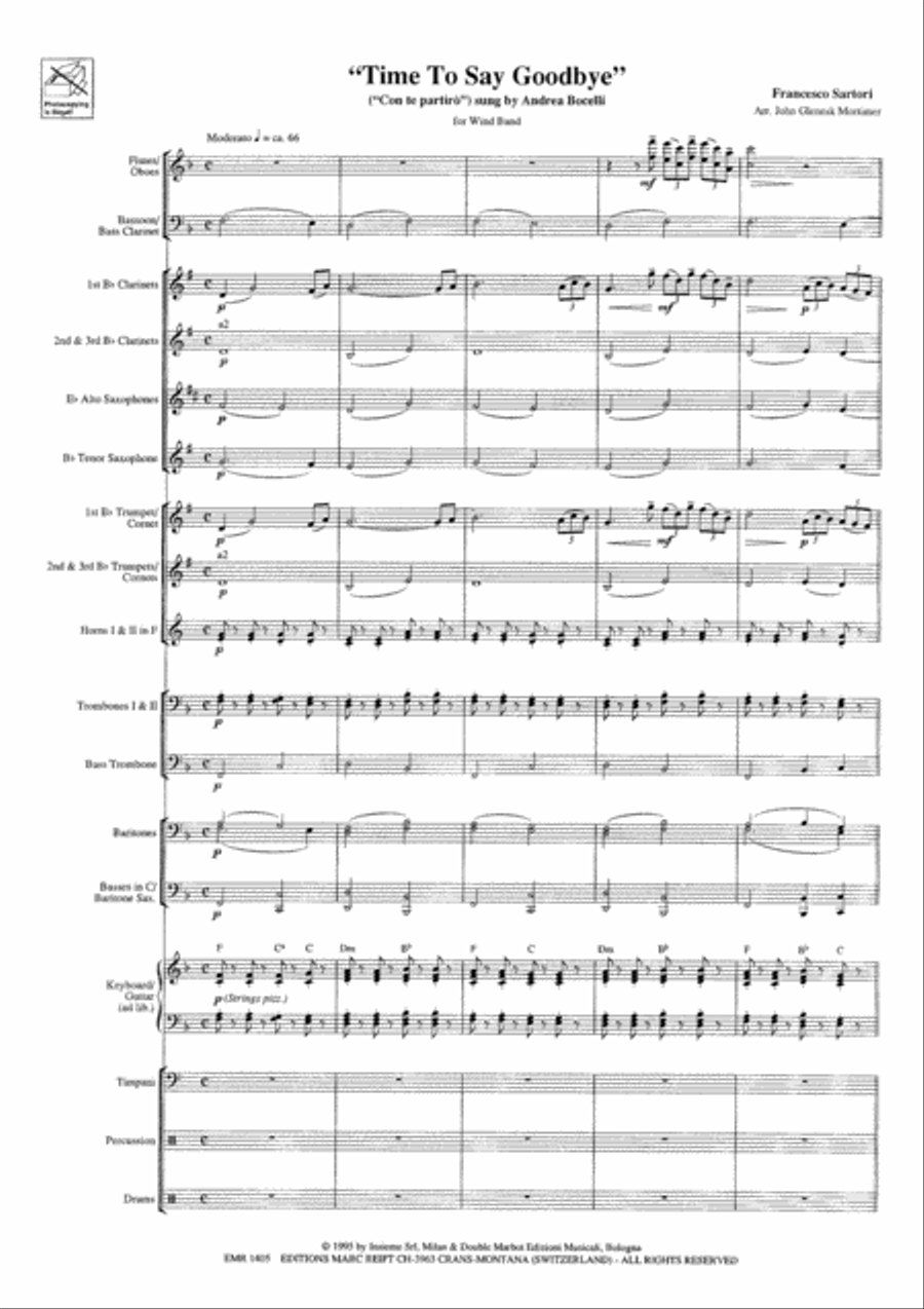 Time To Say Goodbye Time To Say Goodbye Concert Band scores gallery preview page 4