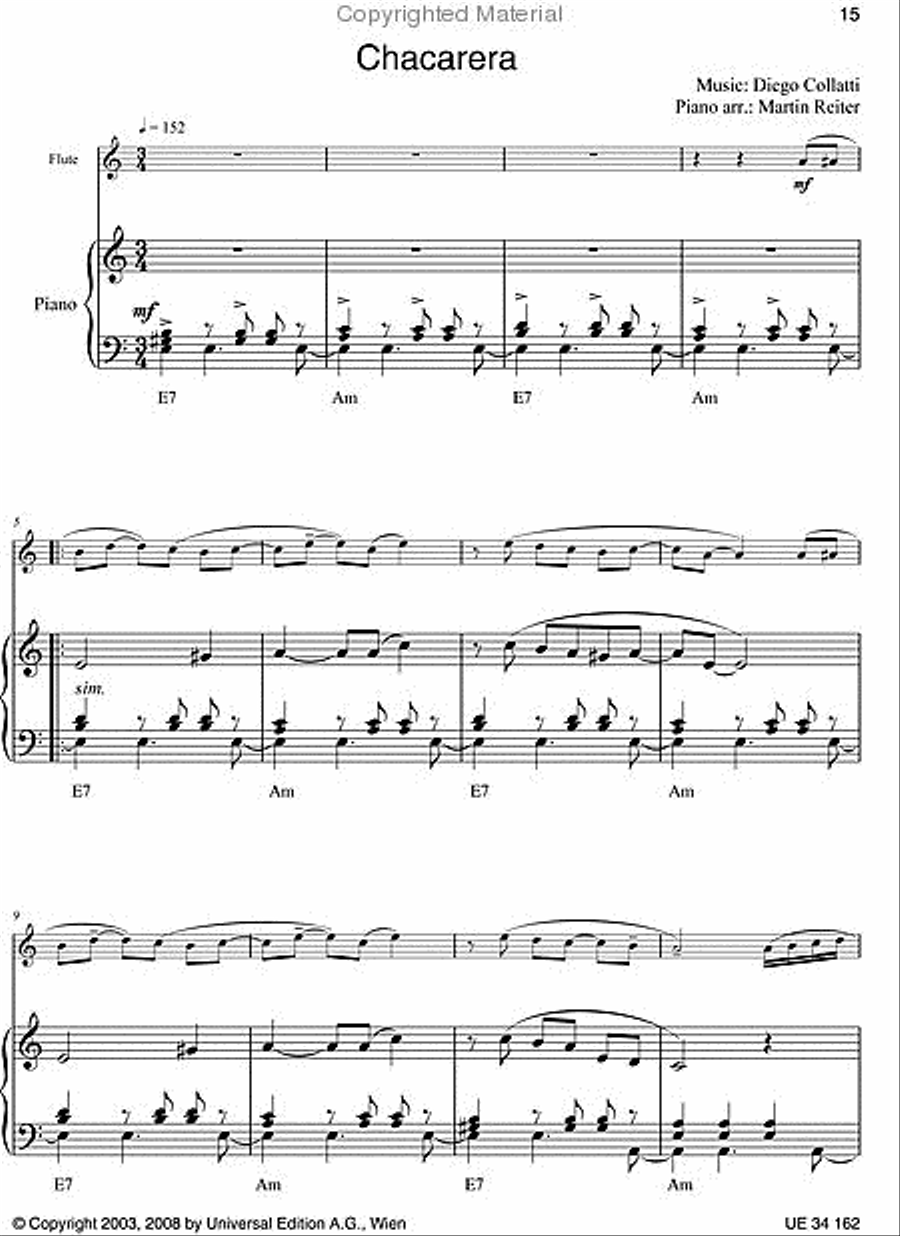 Argentina - Play Along Flute Chamber Music scores gallery preview page 6