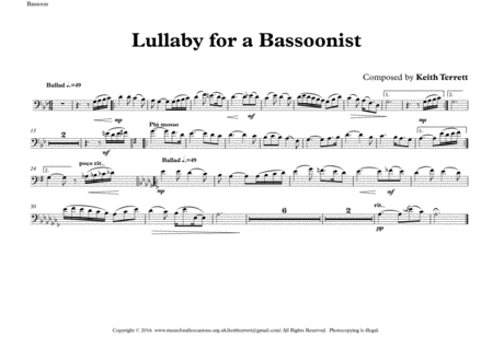 Lullaby for a Bassoonist, Keyboard & Double Bass image number null