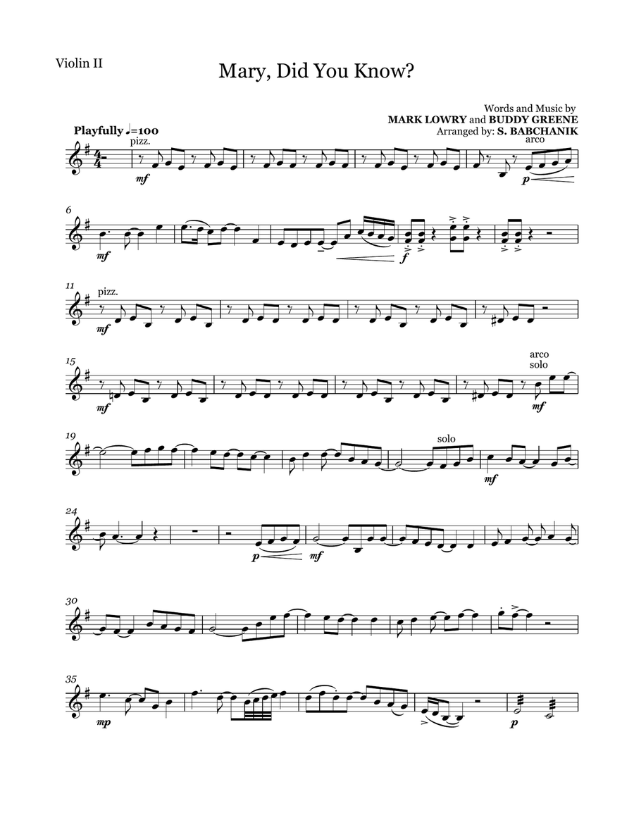 Mary, Did You Know? String Quartet scores gallery preview page 3