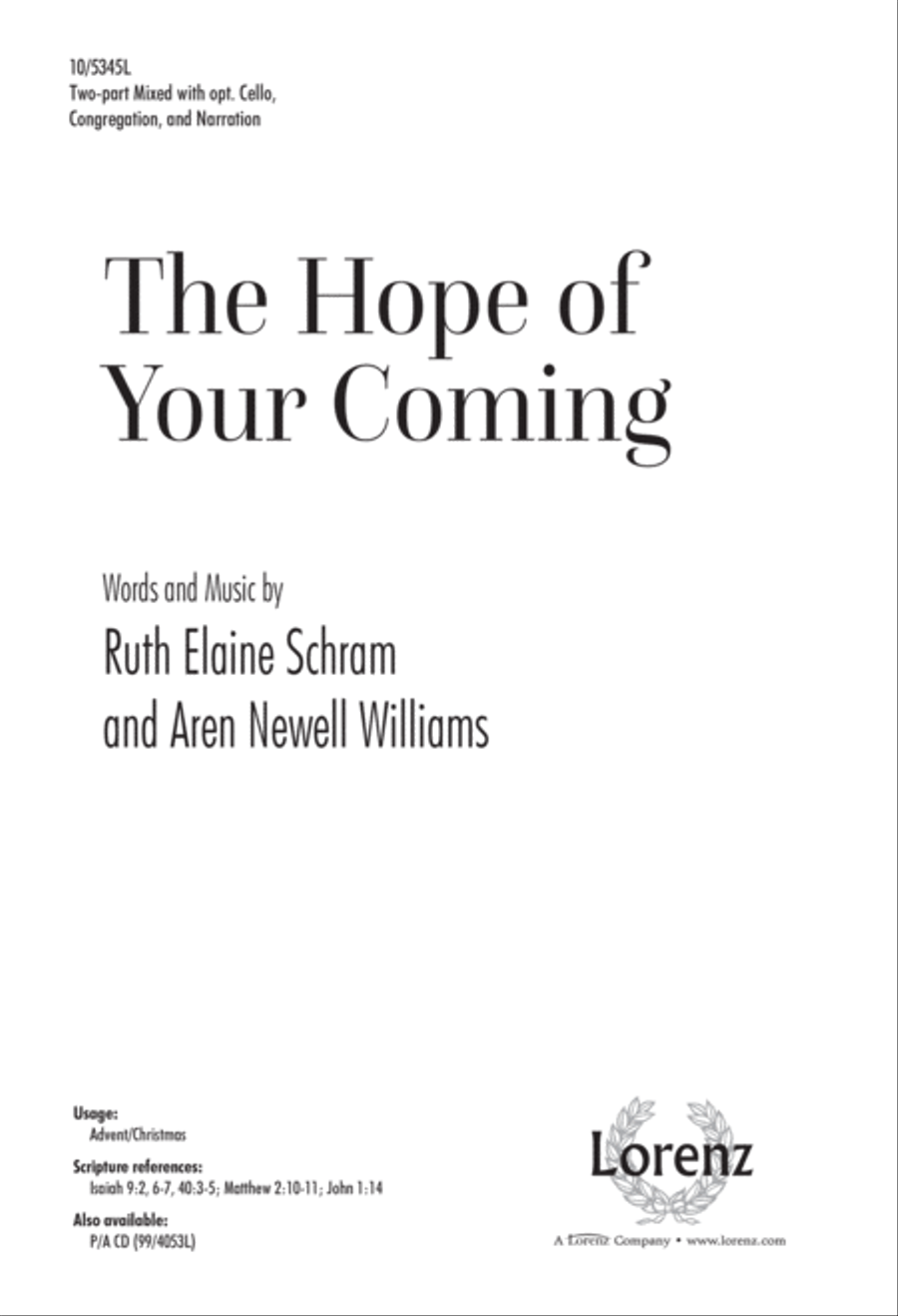 The Hope of Your Coming The Hope of Your Coming 2-Part scores gallery preview page 1