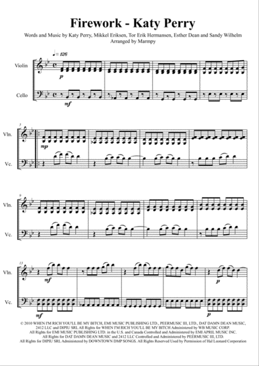 Firework Set of Parts scores gallery preview page 1
