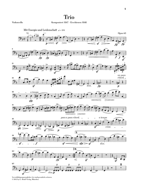 Robert Schumann – Works for Piano Trio