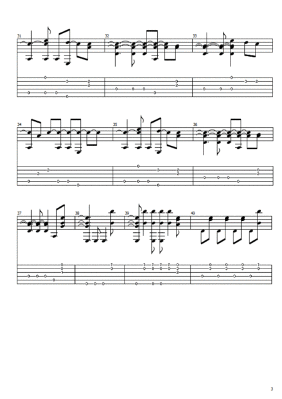 More Than This Guitar Tablature scores gallery preview page 3