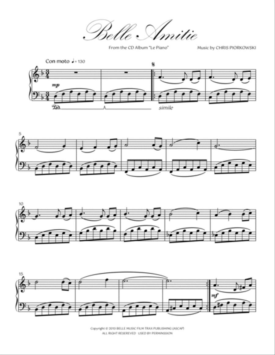 LE PIANO- A Collection of 16 Pieces