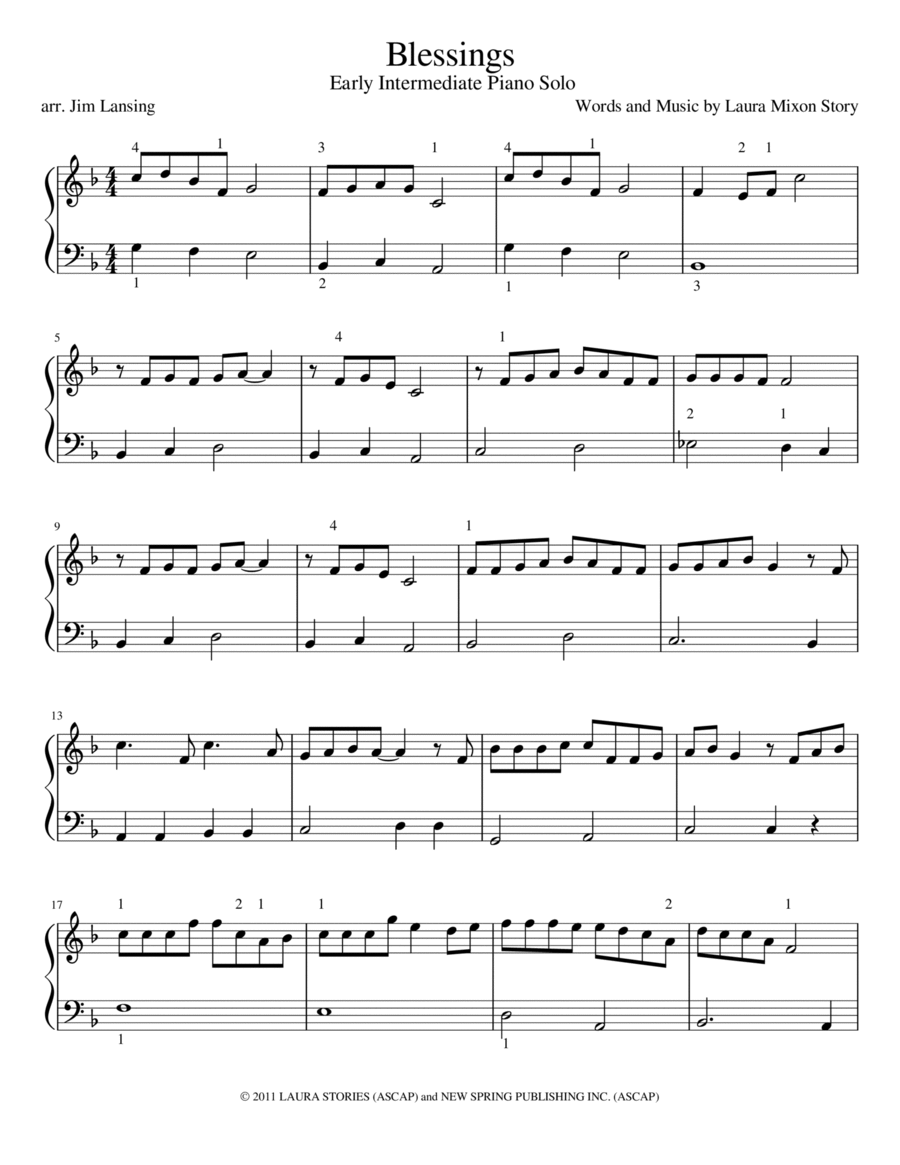 Blessings Piano Method scores gallery preview page 1