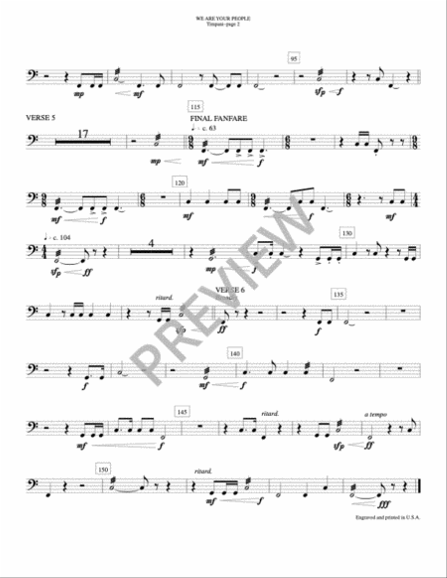 We Are Your People - Instrumental Edition Trombone scores gallery preview page 9