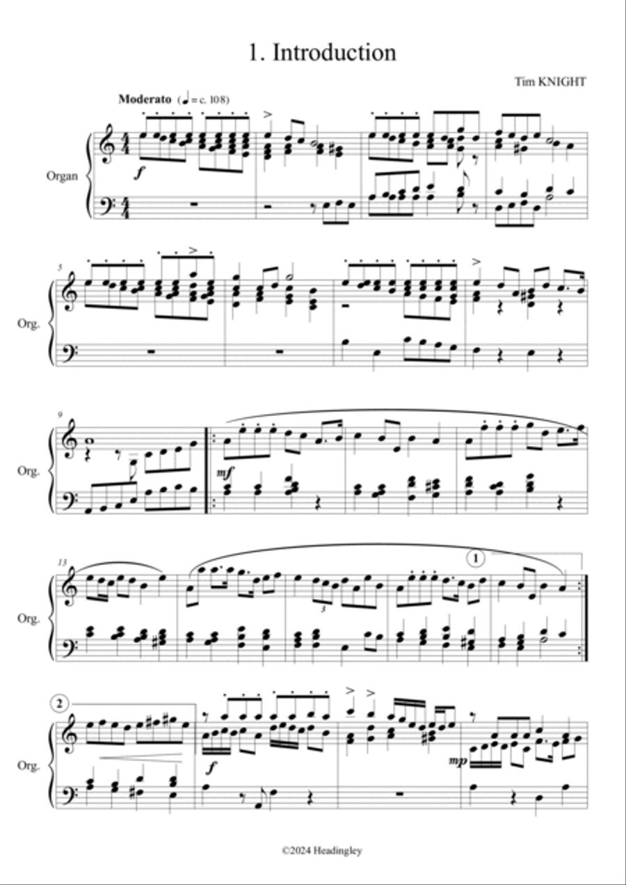 Six miniatures for Manuals set 3 Organ Solo scores gallery preview page 3