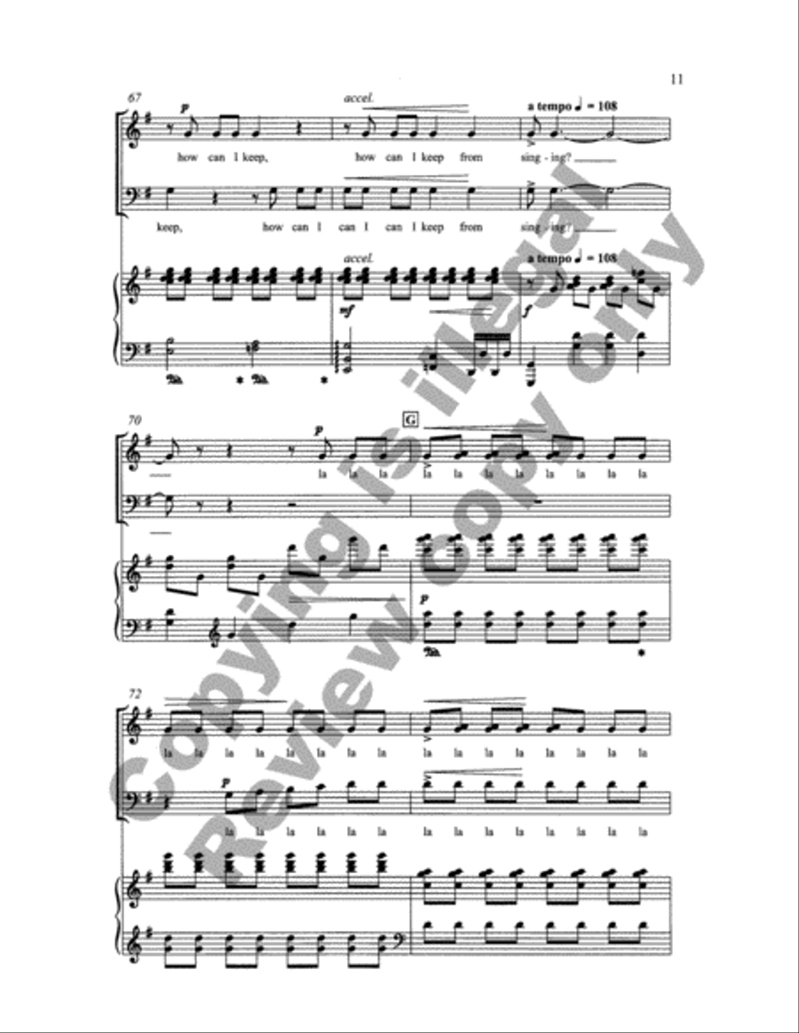 How Can I Keep from Singing? (Choral Score) 4-Part scores gallery preview page 24