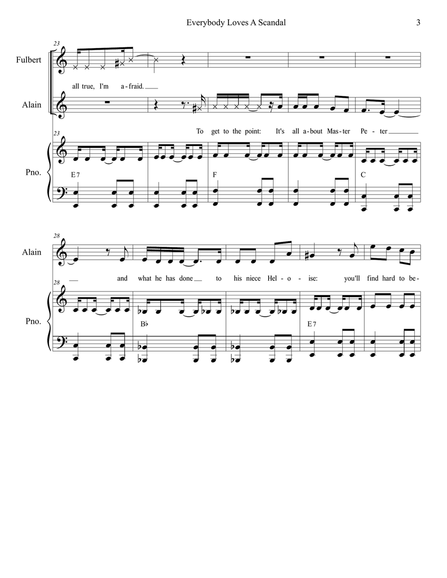 Everybody Loves A Scandal 4-Part scores gallery preview page 3