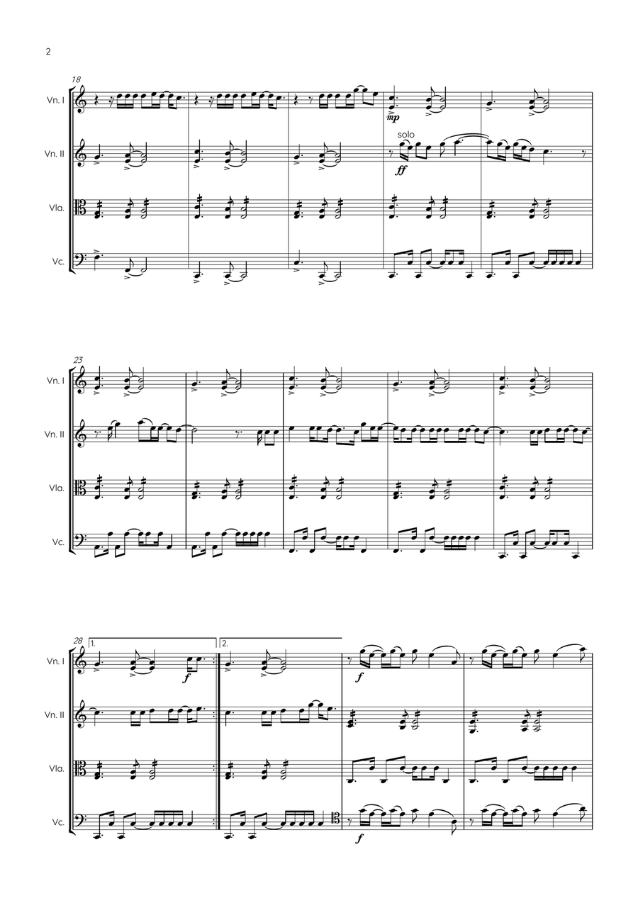 Xo String Quartet scores gallery preview page 2