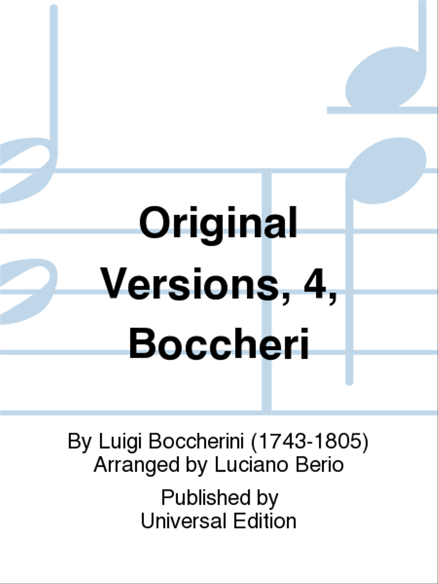 Original Versions, 4, Boccheri School and Community scores gallery preview page 1