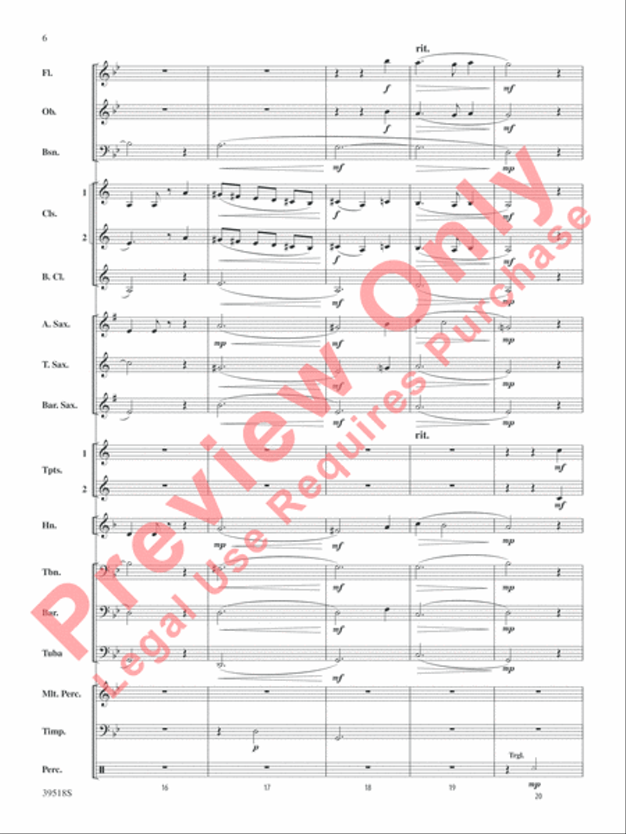Willow, Willow Willow, Willow Concert Band scores gallery preview page 6