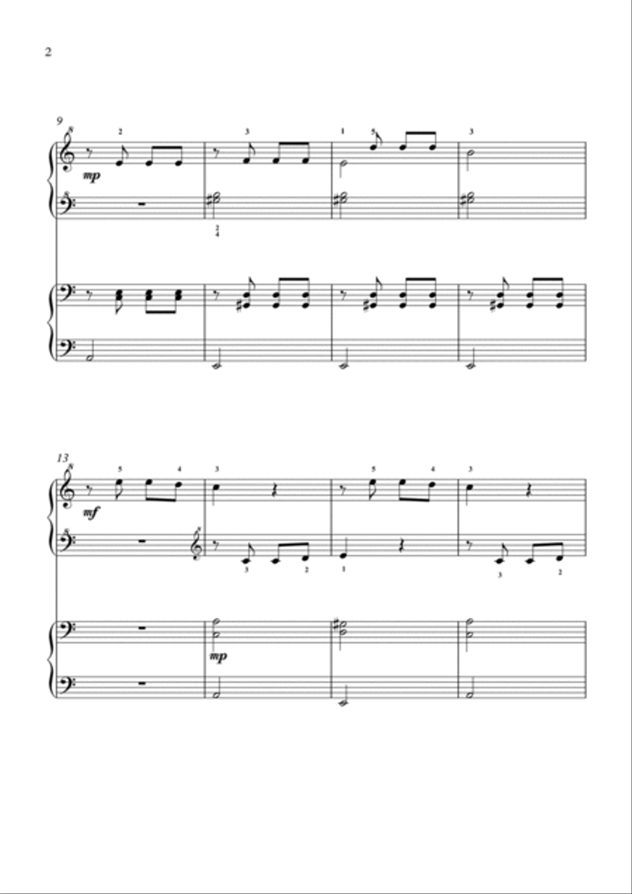 5th Symphony - Four Hands (easy) Easy Piano scores gallery preview page 2