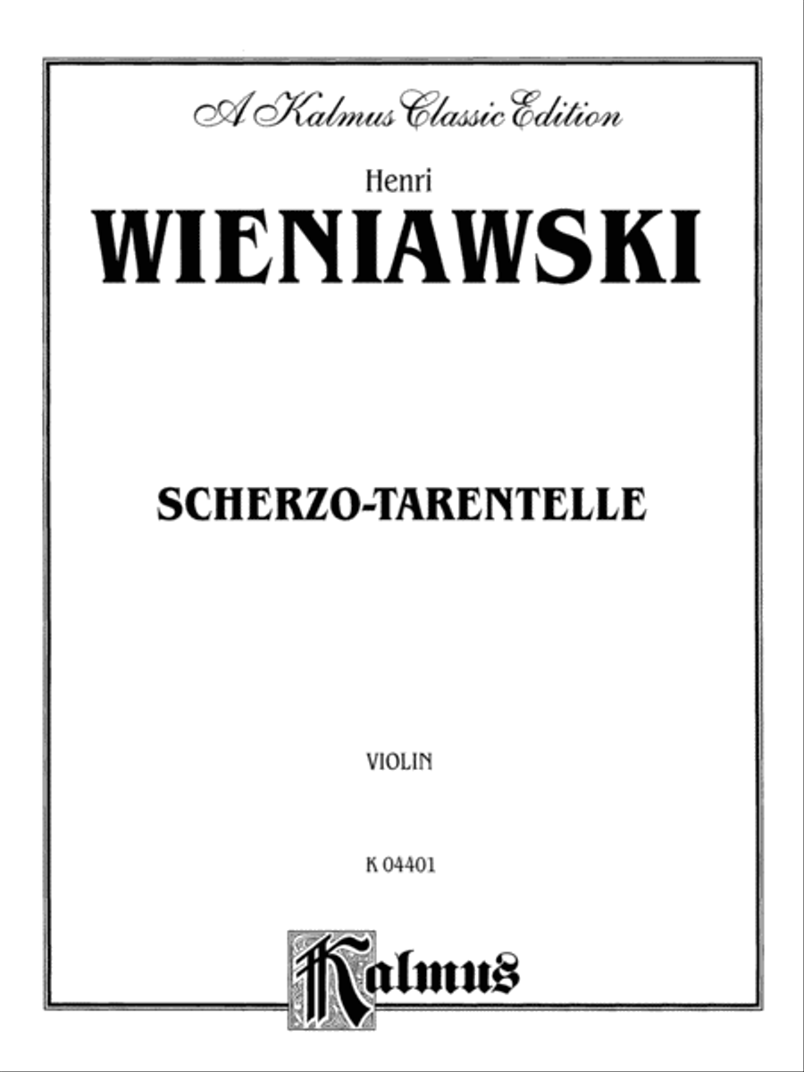 Wieniawski: Scherzo-Tarentelle, Op. 16 Violin scores gallery preview page 1