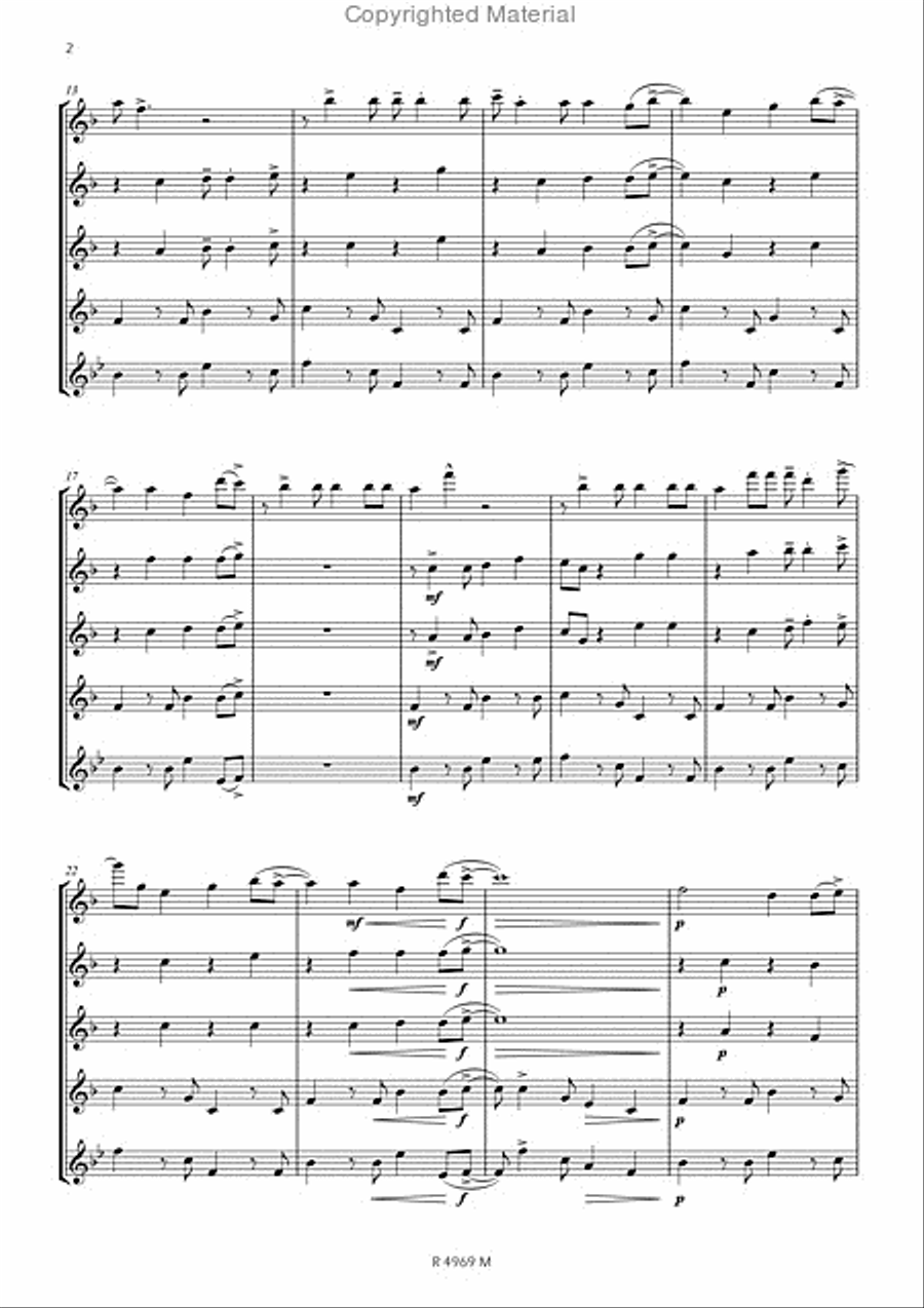 La Bamba, 4 flûtes Flute scores gallery preview page 3