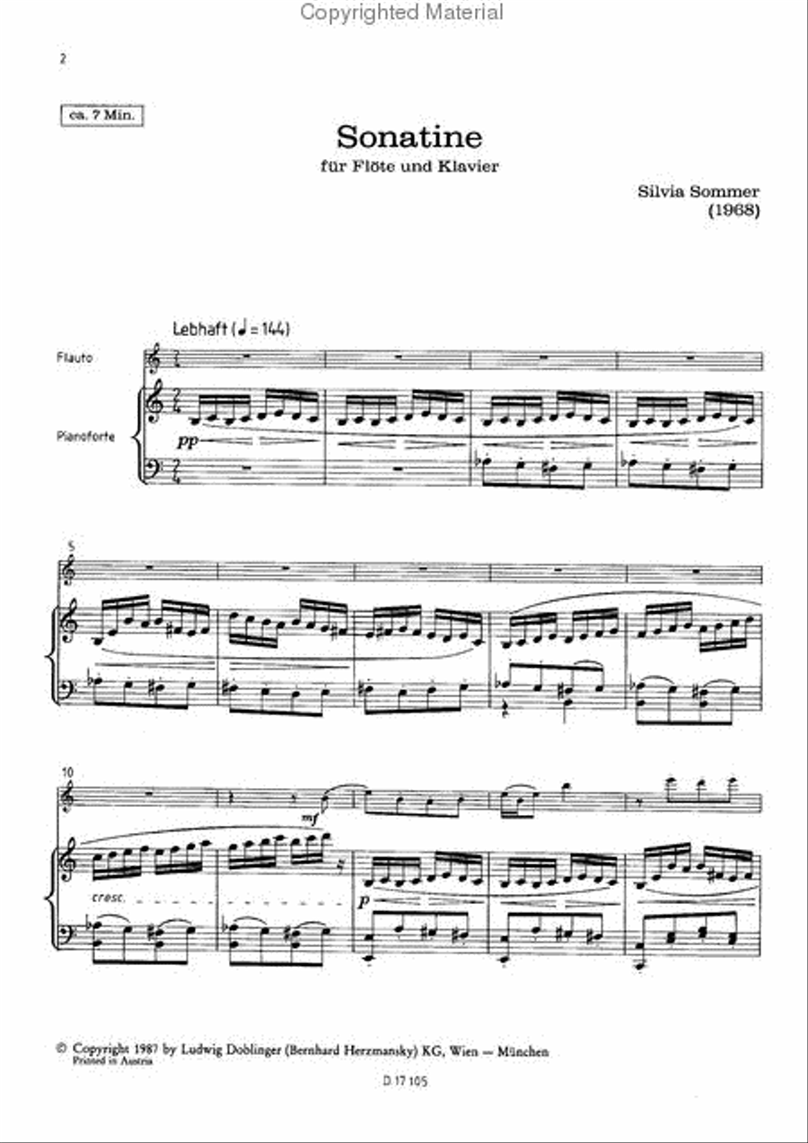 Sonatine Flute Solo scores gallery preview page 2