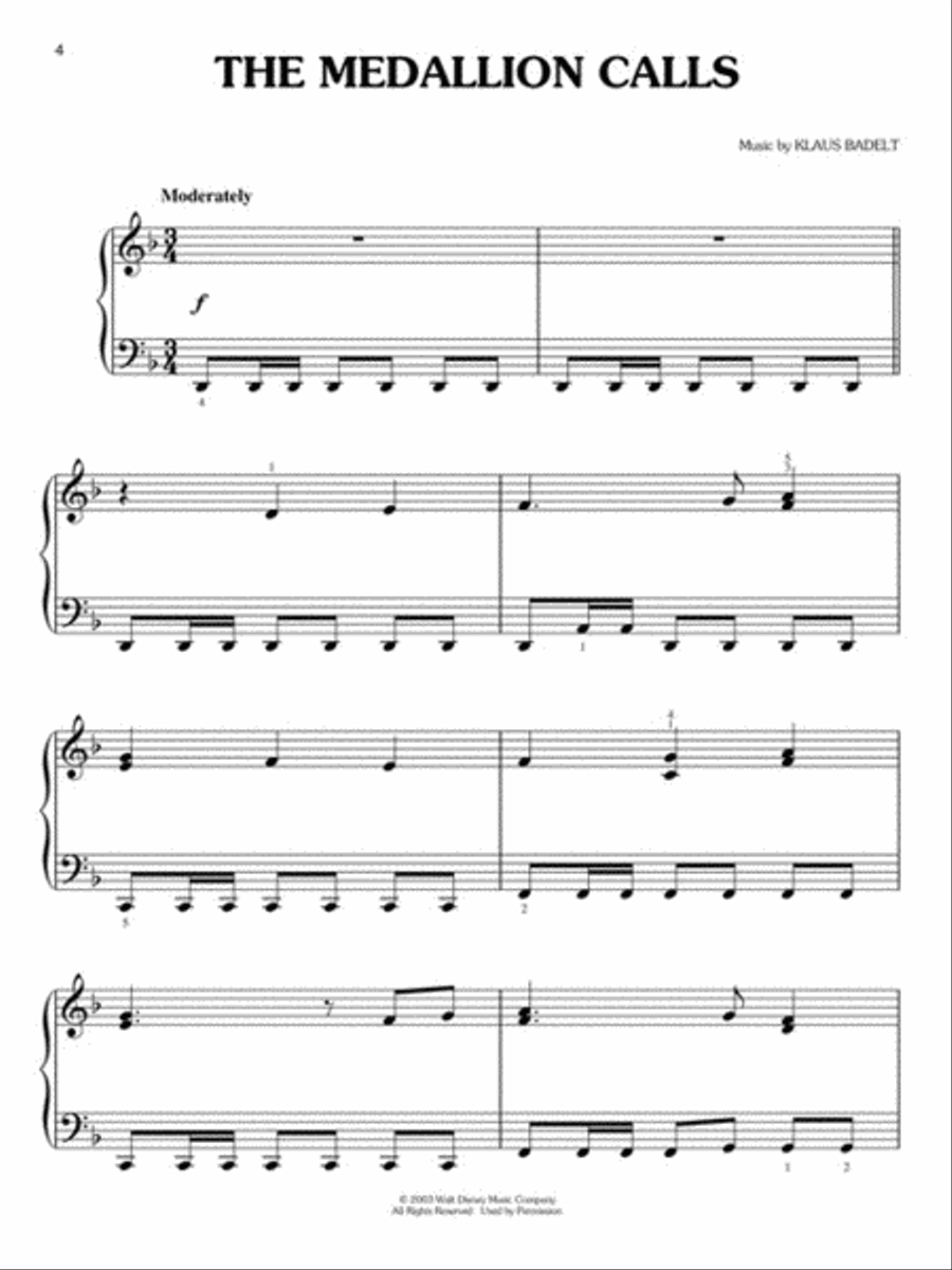Pirates of the Caribbean – The Curse of the Black Pearl Easy Piano scores gallery preview page 3