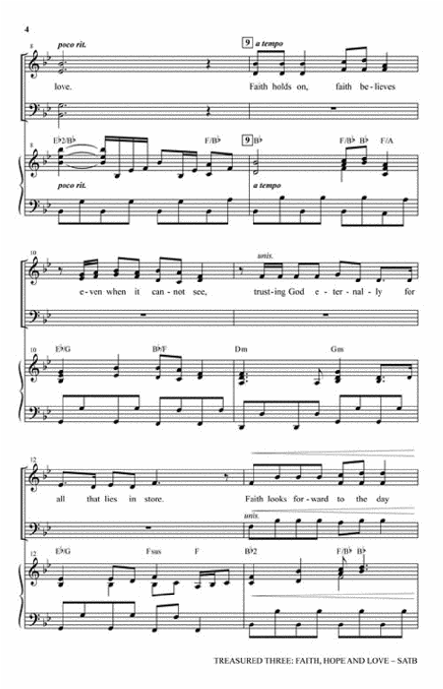Treasured Three: Faith, Hope And Love 4-Part scores gallery preview page 3