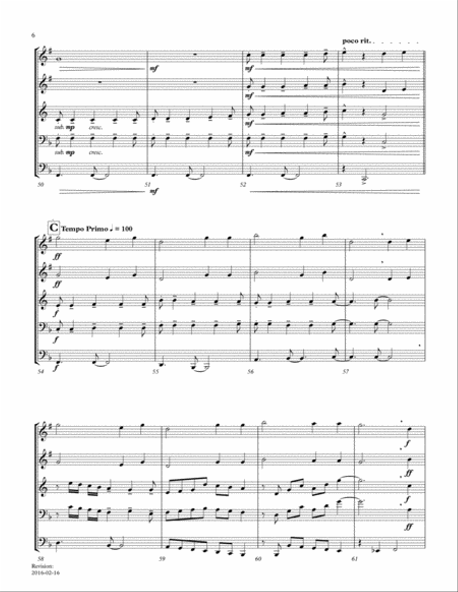 How Firm a Foundation Brass Ensemble scores gallery preview page 6